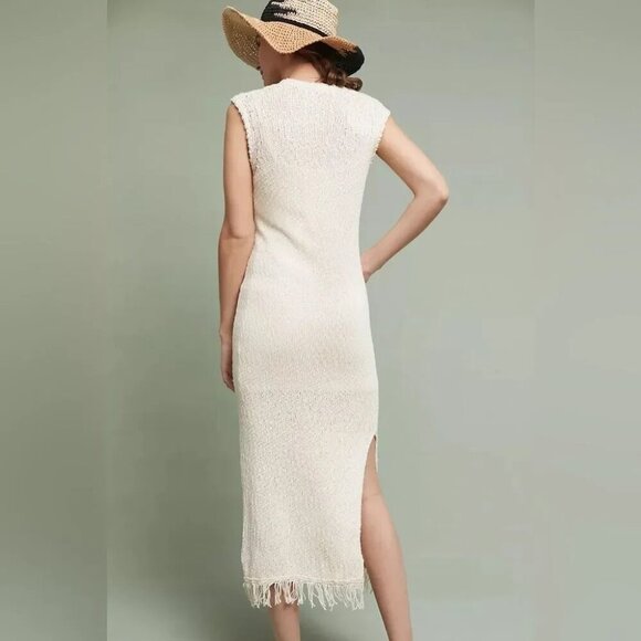 Callahan Fringe Isla Cream Column Dress size small - Picture 10 of 12